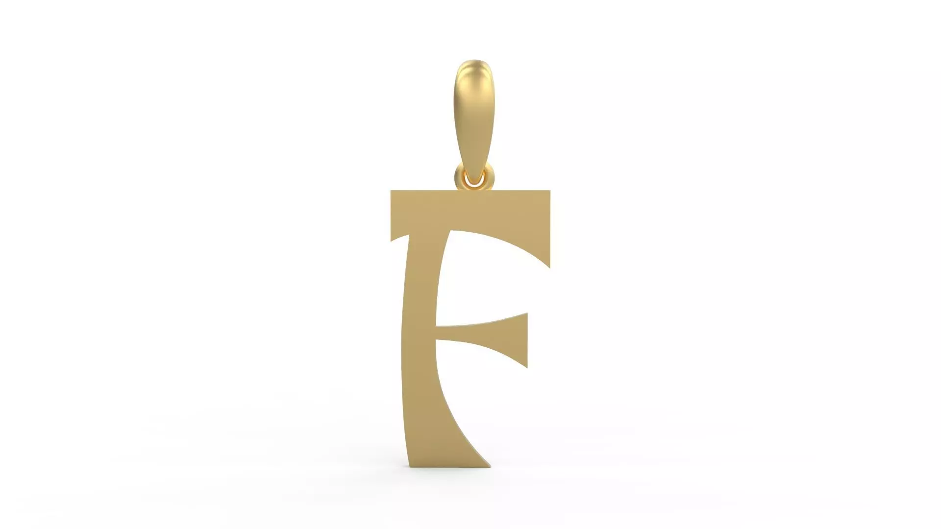 Initial Letters Pendant Mollie Rocky F 3D print model_0