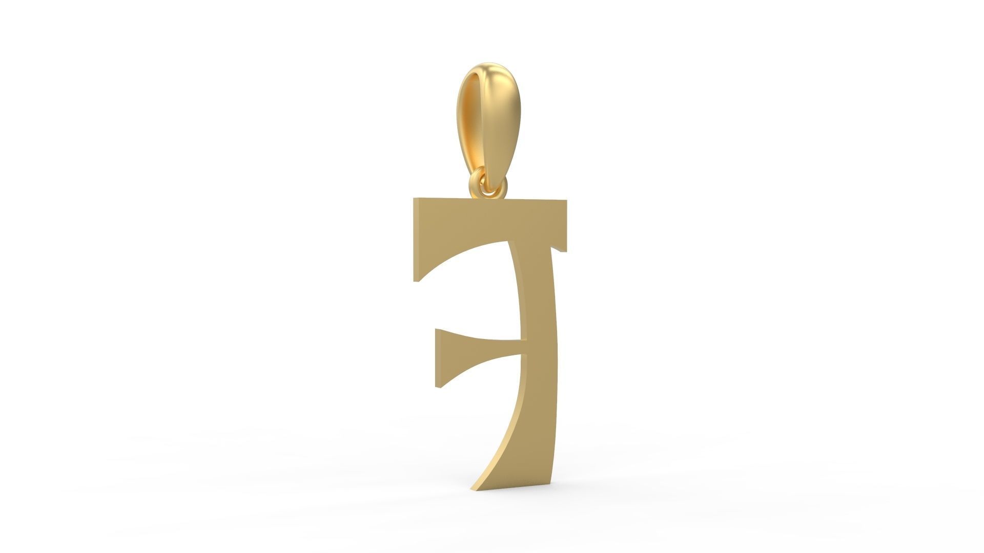 Initial Letters Pendant Mollie Rocky F 3D print model_3
