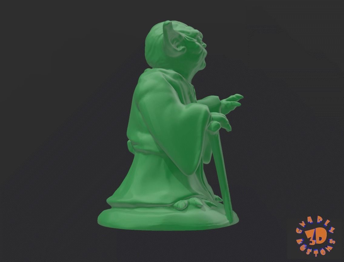 YODA - Star Wars - HIGH QUALITY 3D print model_3