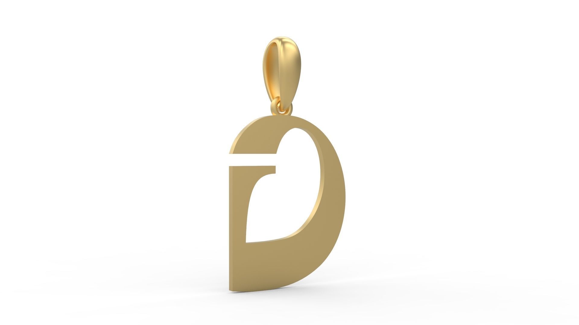 Initial Letters Pendant Mollie Rocky G 3D print model_3