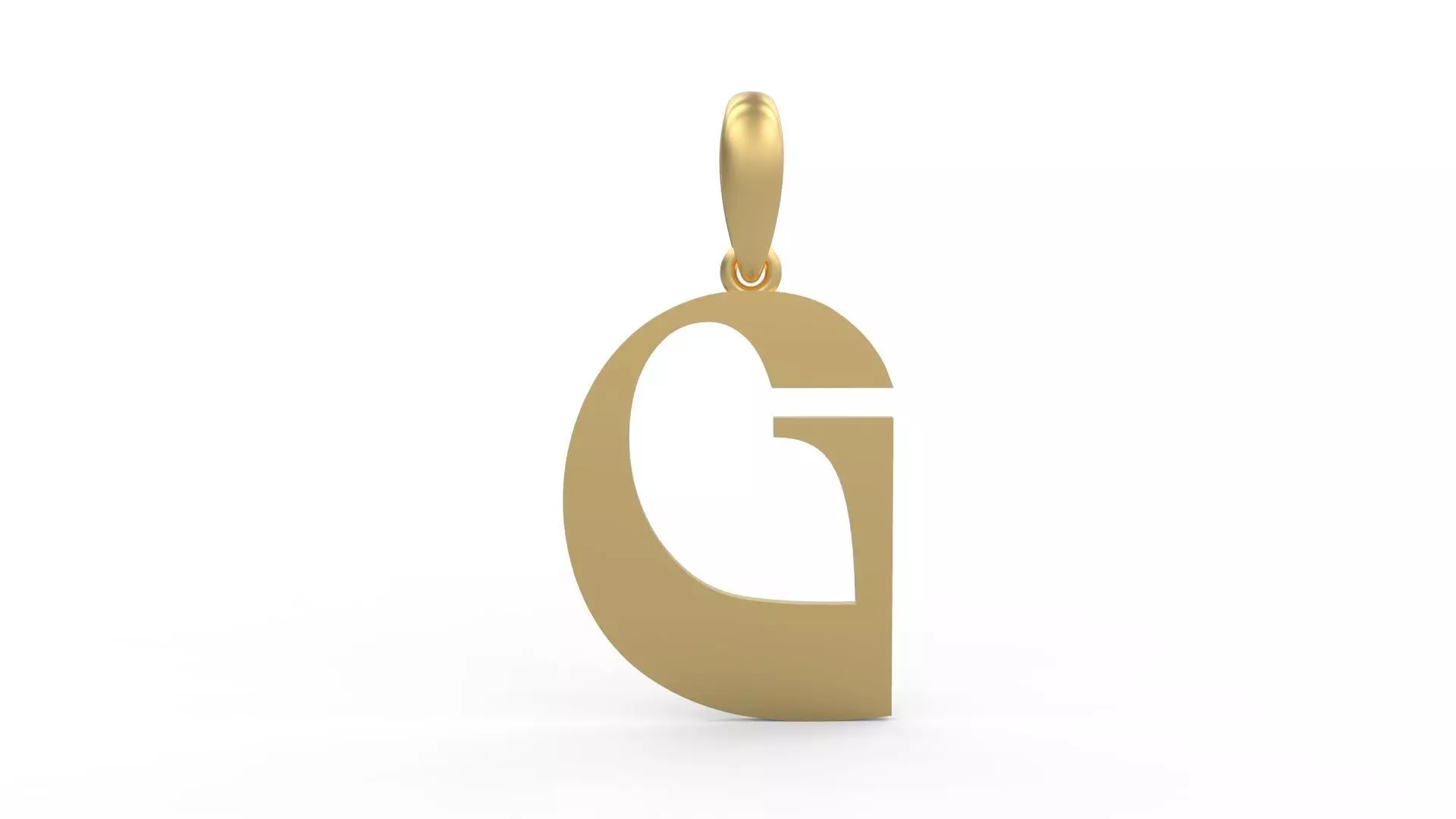Initial Letters Pendant Mollie Rocky G 3D print model_0