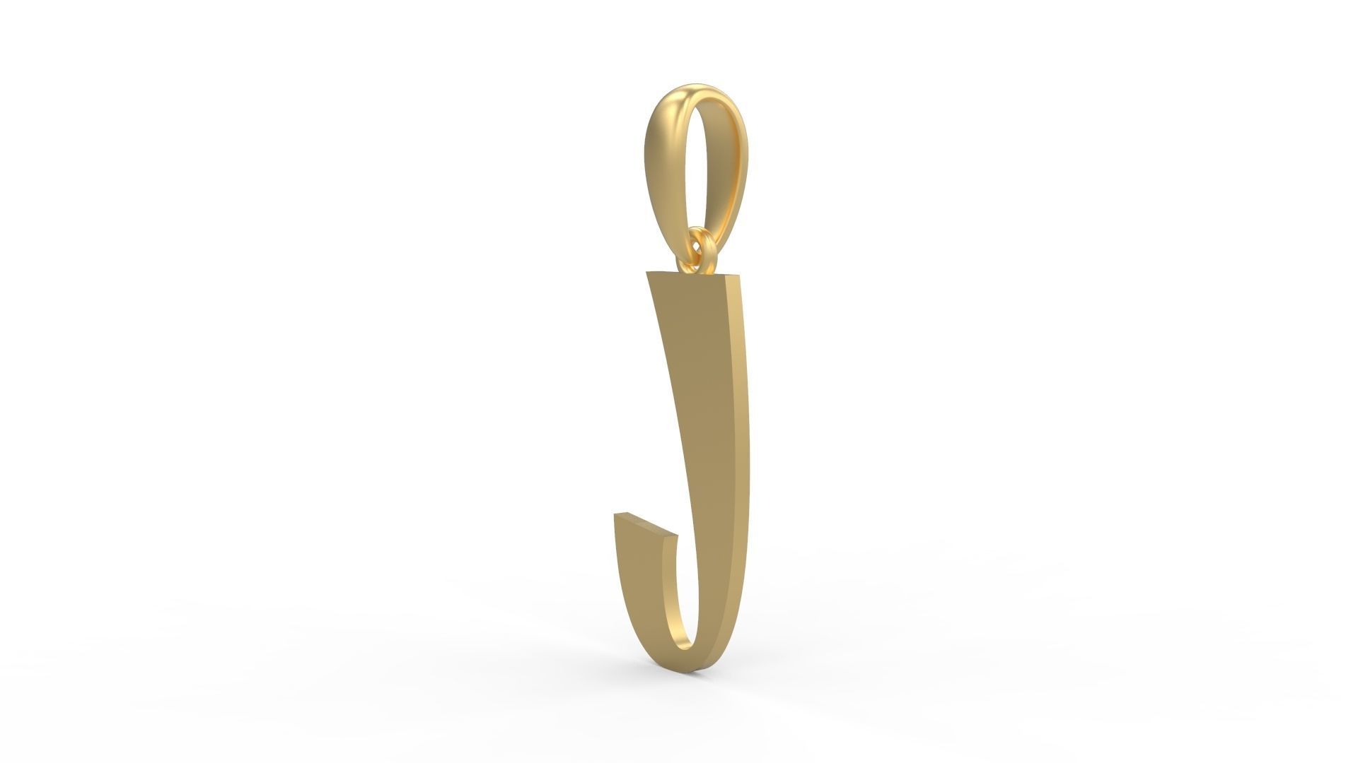 Initial Letters Pendant Mollie Rocky J 3D print model_1