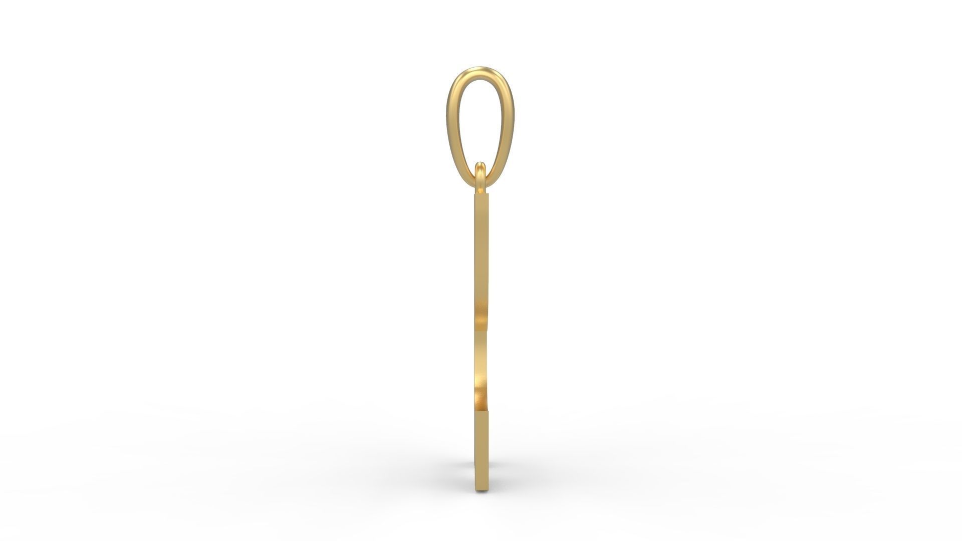 Initial Letters Pendant Mollie Rocky K 3D print model_2