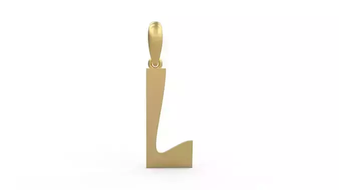 Initial Letters Pendant Mollie Rocky L 3D print model
