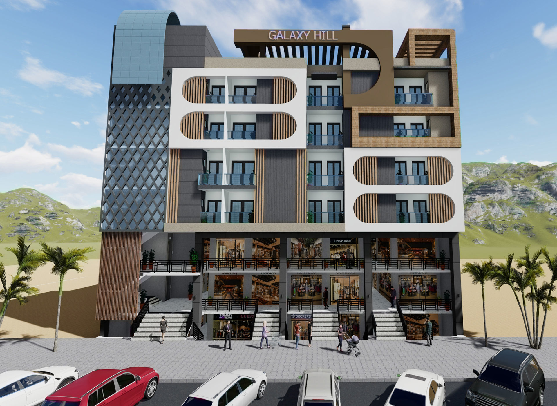 Residential Building  OR APARTMENT BUILDING DESIGN  3D model Low-poly 3D model_6