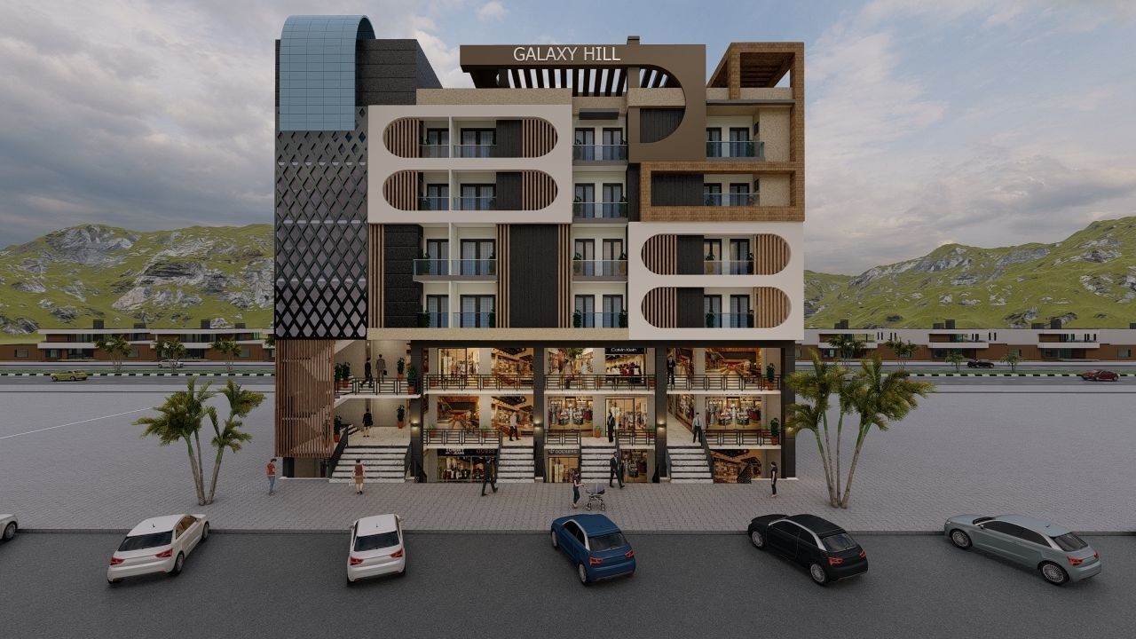 Residential Building  OR APARTMENT BUILDING DESIGN  3D model Low-poly 3D model_1