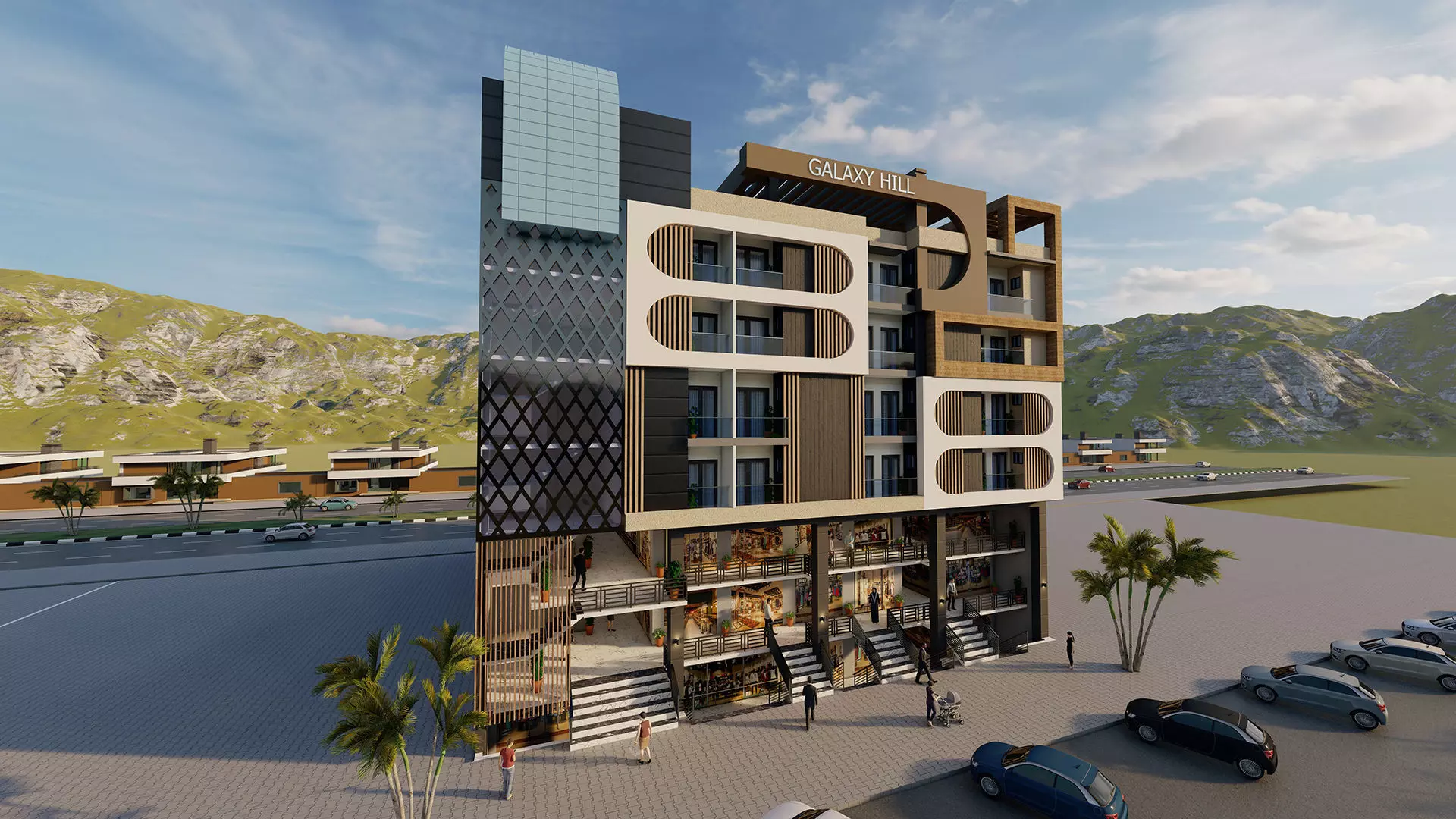 Residential Building  OR APARTMENT BUILDING DESIGN  3D model Low-poly 3D model_0