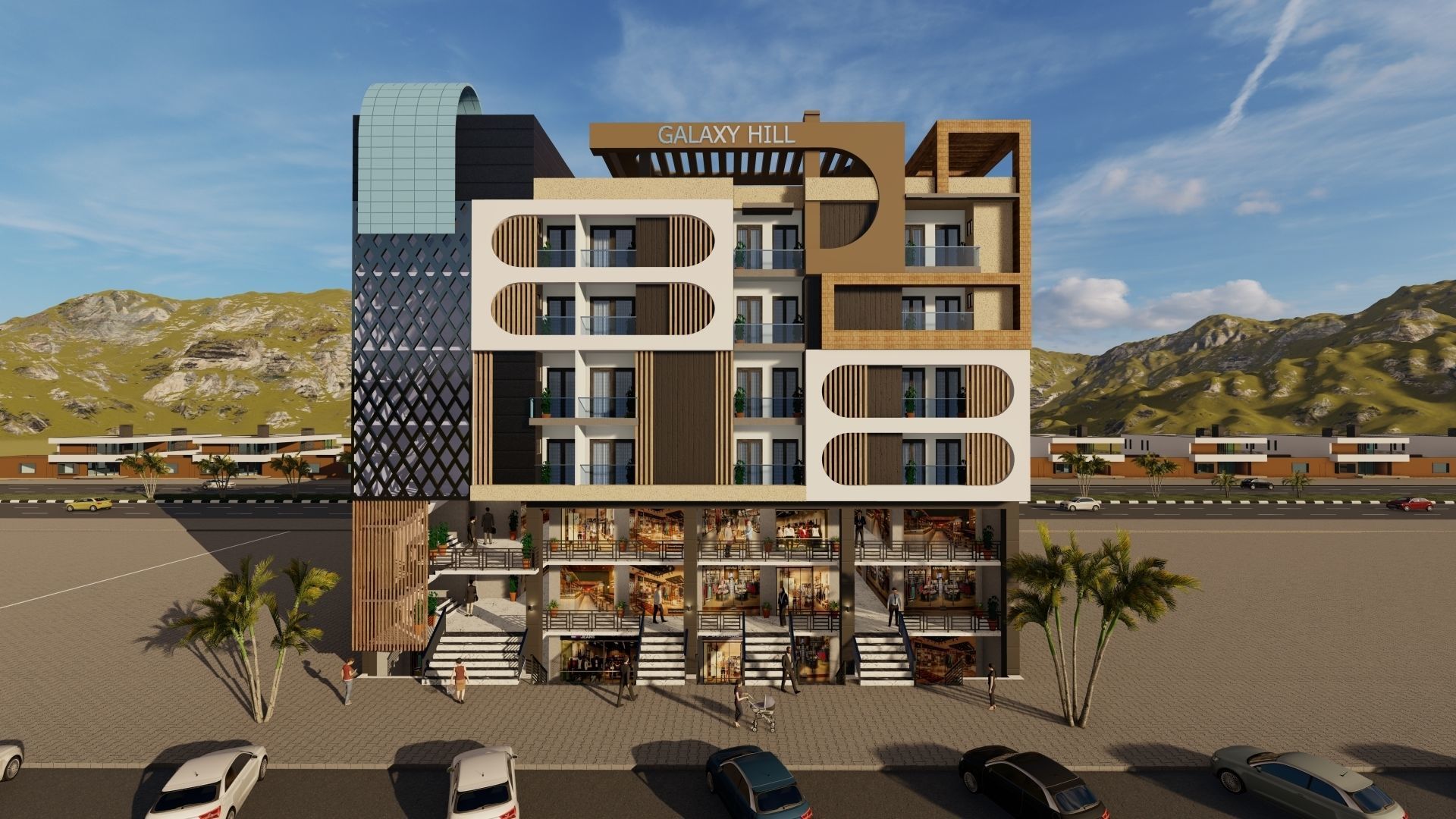 Residential Building  OR APARTMENT BUILDING DESIGN  3D model Low-poly 3D model_7