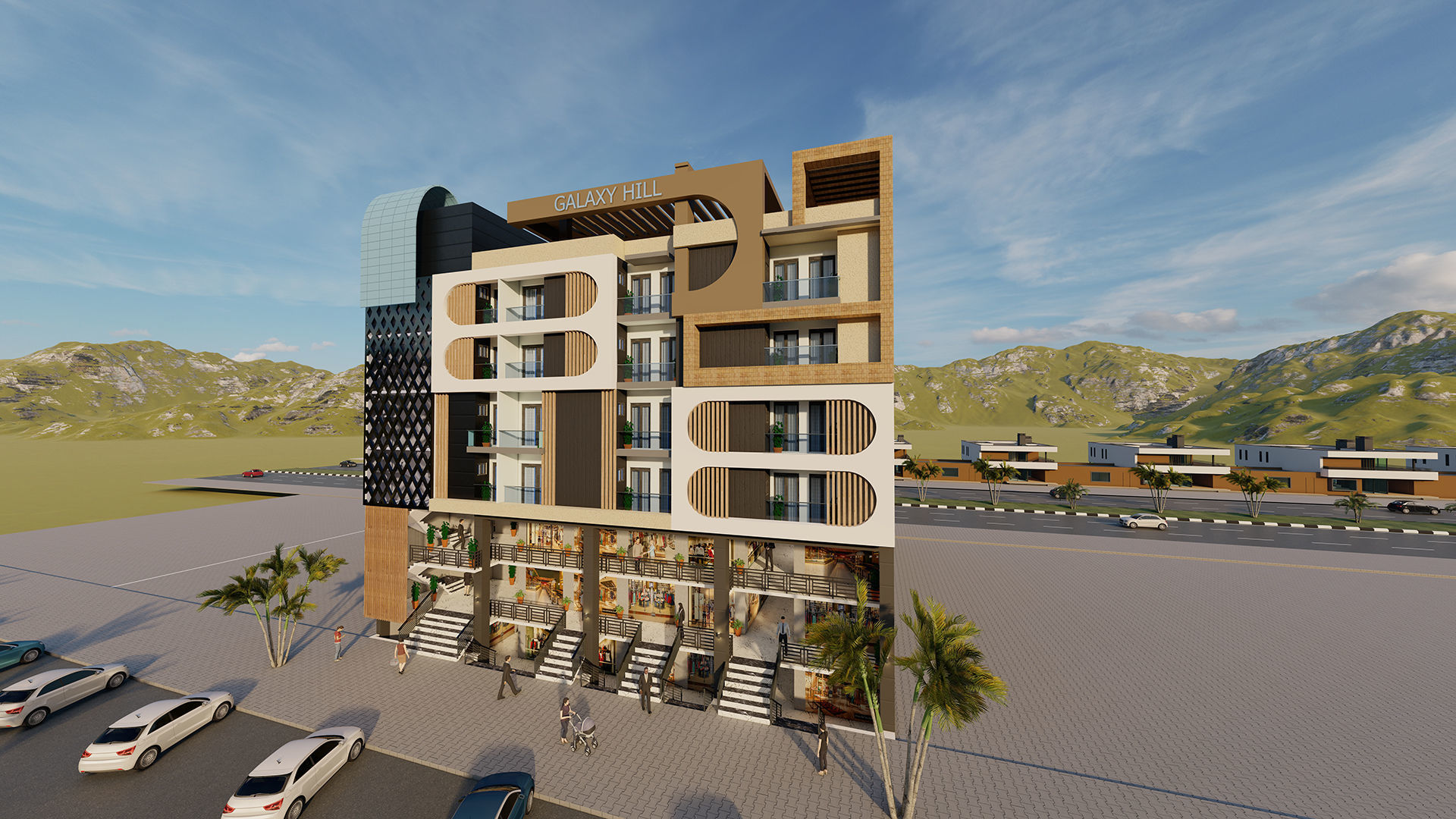 Residential Building  OR APARTMENT BUILDING DESIGN  3D model Low-poly 3D model_3