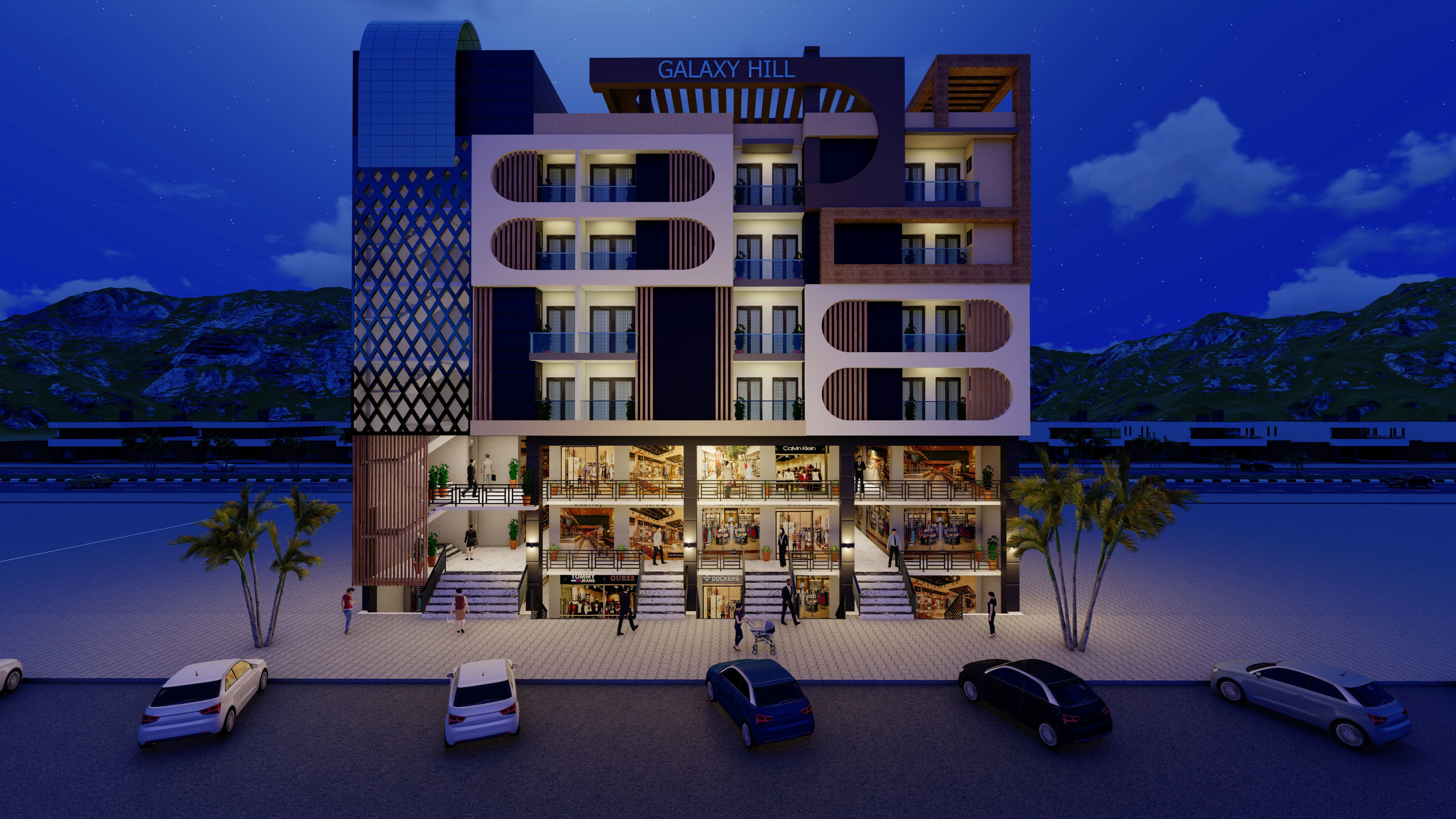 Residential Building  OR APARTMENT BUILDING DESIGN  3D model Low-poly 3D model_8