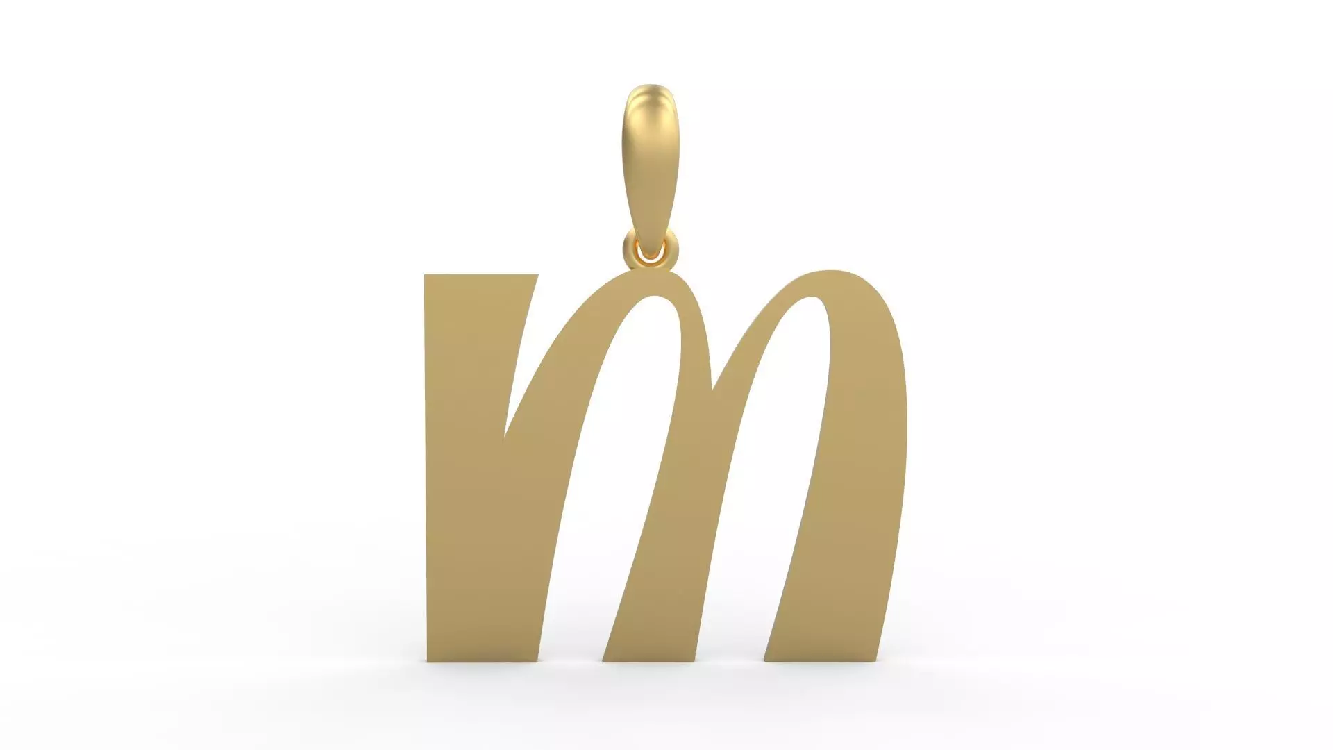 Initial Letters Pendant Mollie Rocky M 3D print model_0