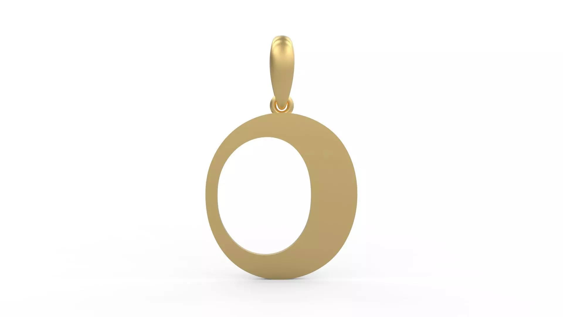 Initial Letters Pendant Mollie Rocky O 3D print model_0