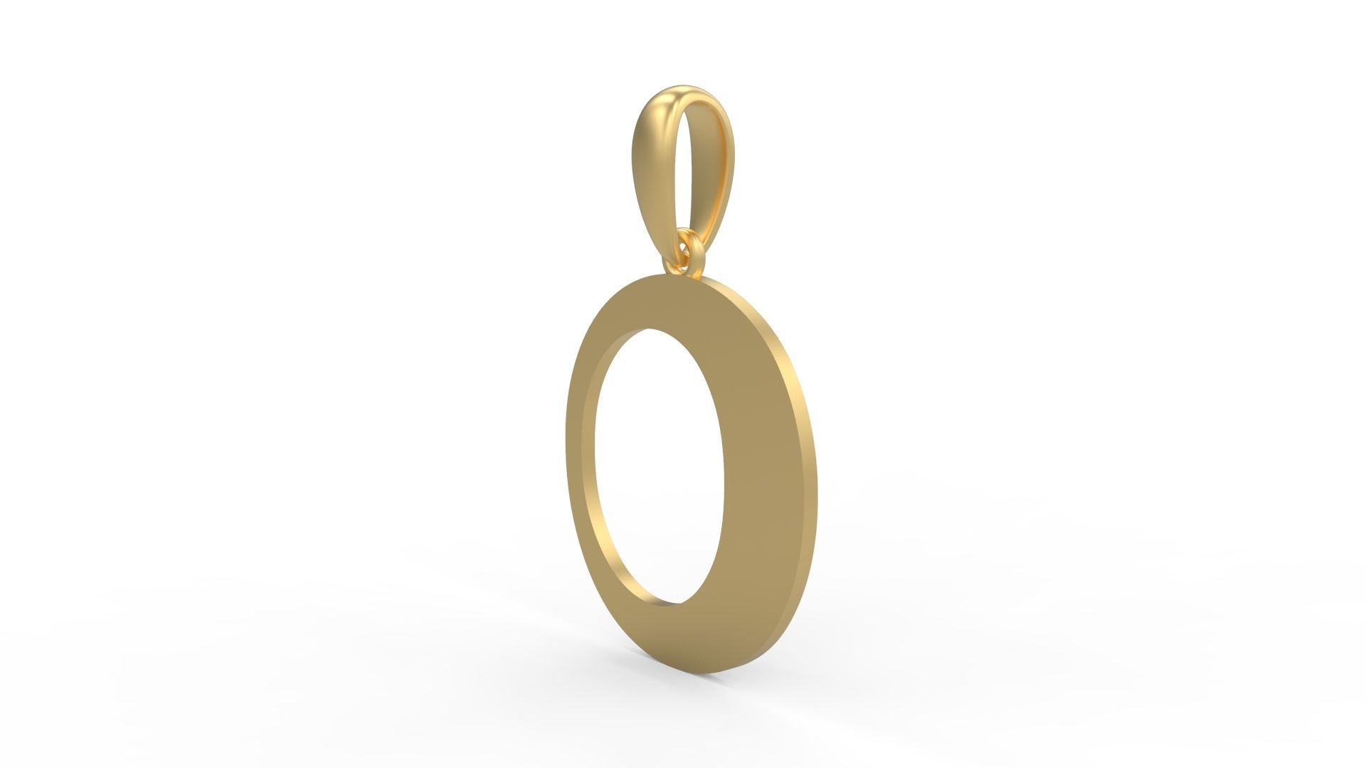Initial Letters Pendant Mollie Rocky O 3D print model_1