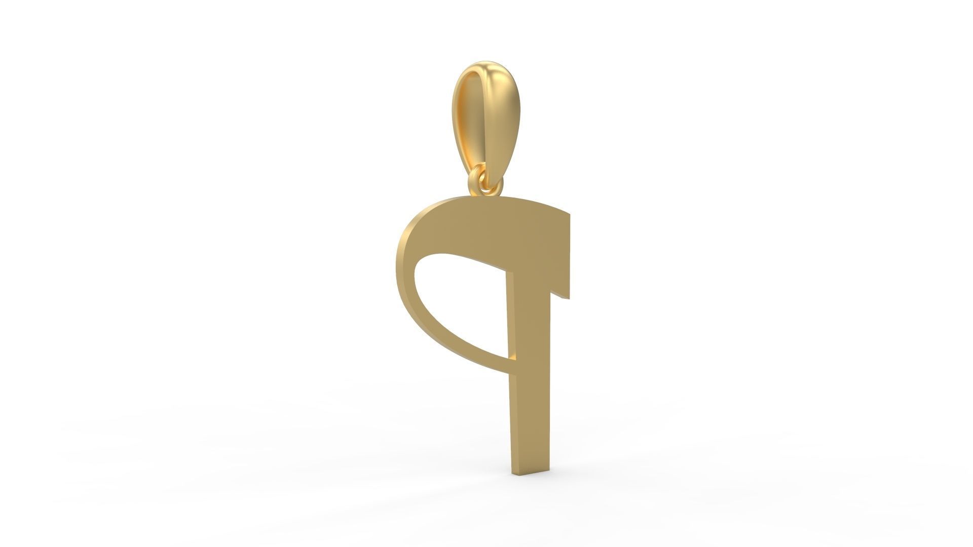 Initial Letters Pendant Mollie Rocky P 3D print model_3