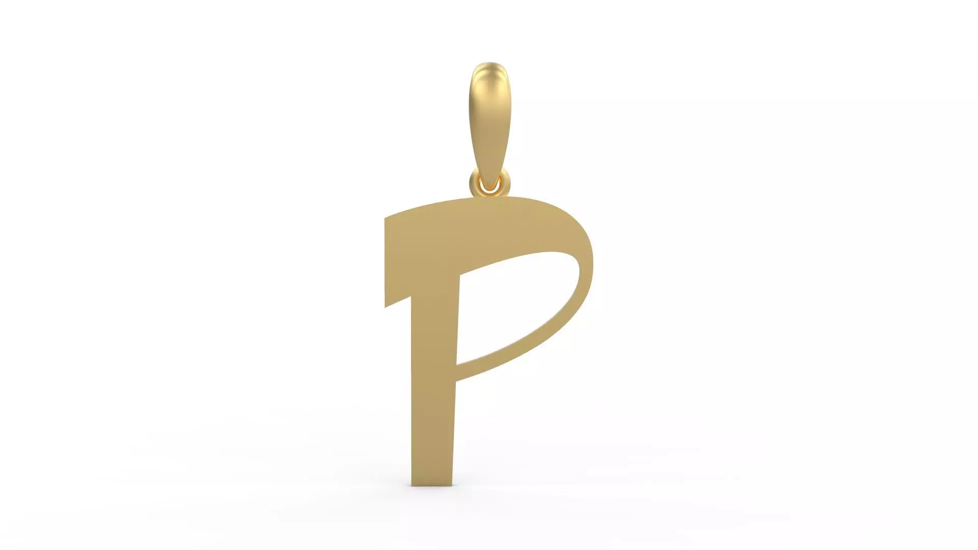 Initial Letters Pendant Mollie Rocky P 3D print model_0