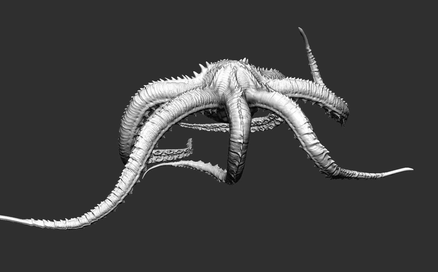 Vilain octopus 3D print model_4