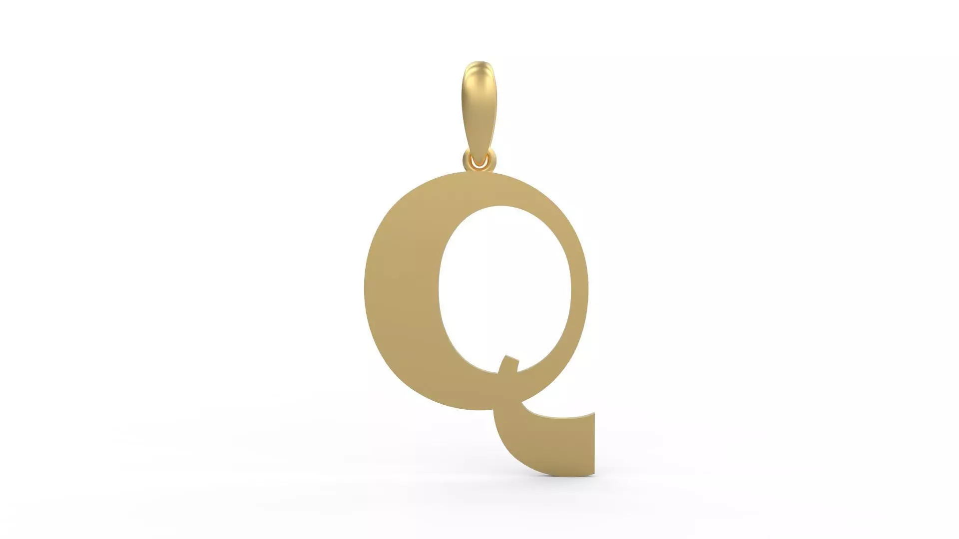Initial Letters Pendant Mollie Rocky Q 3D print model_0