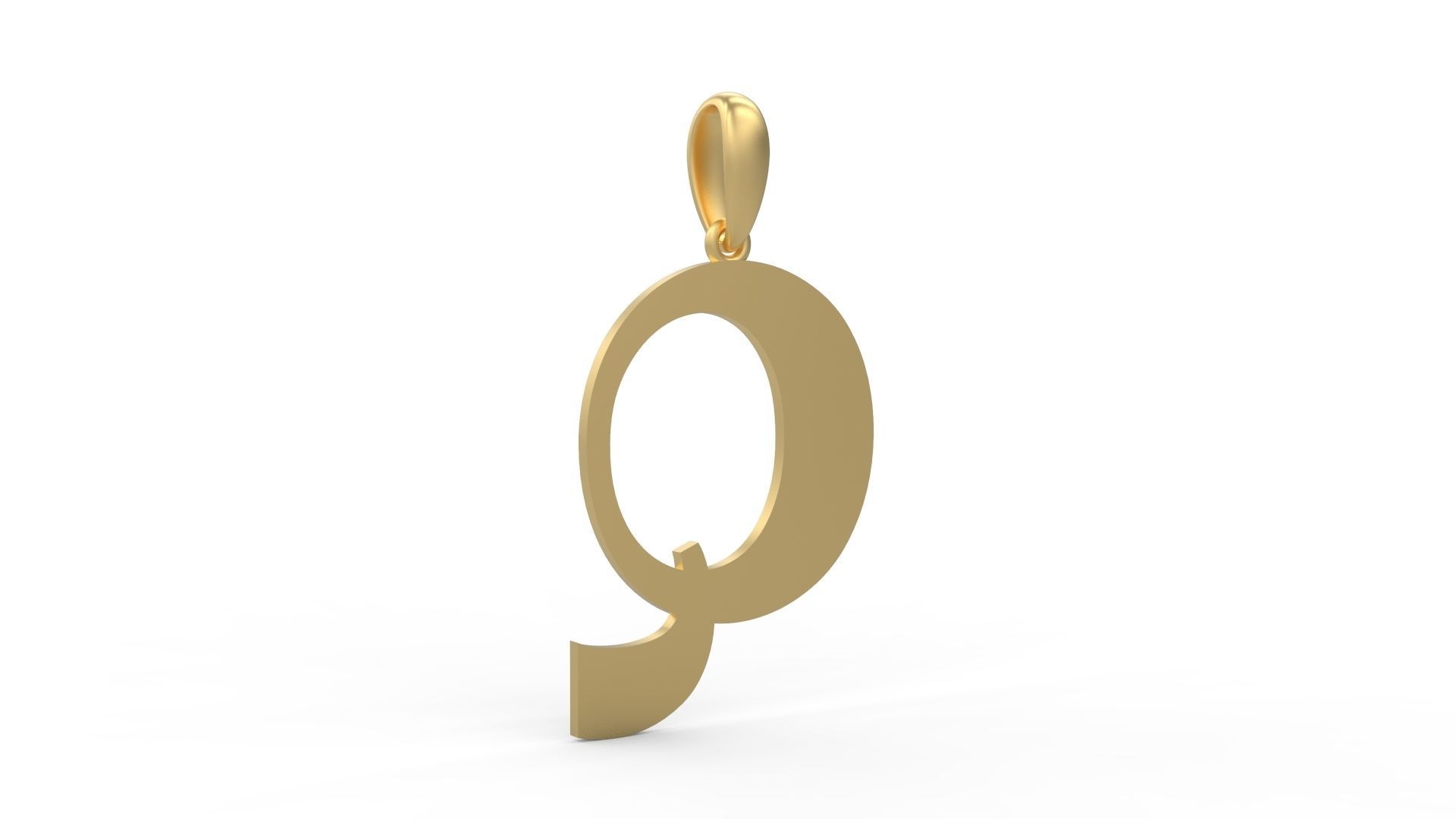 Initial Letters Pendant Mollie Rocky Q 3D print model_3