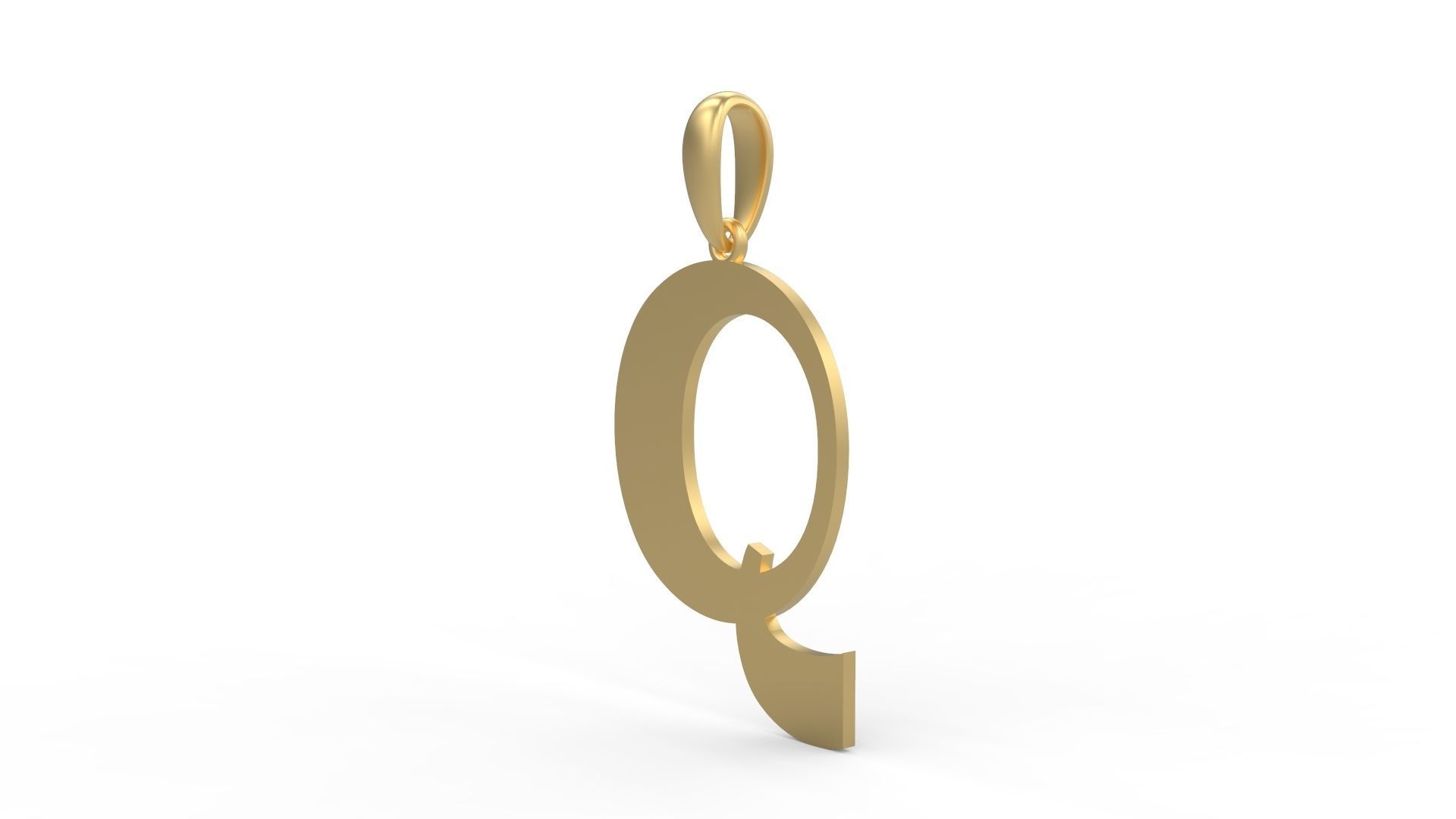 Initial Letters Pendant Mollie Rocky Q 3D print model_1
