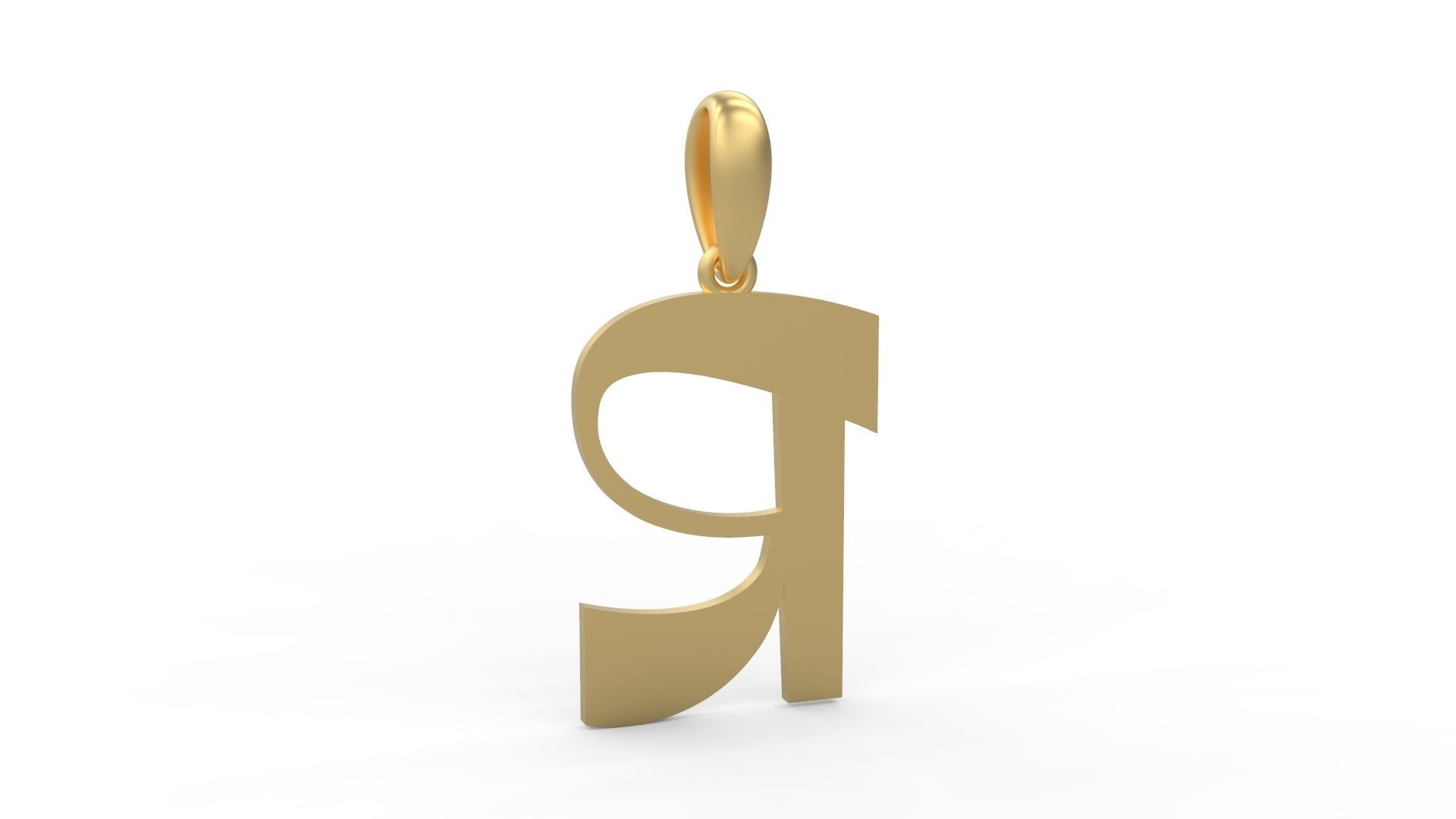 Initial Letters Pendant Mollie Rocky R 3D print model_3