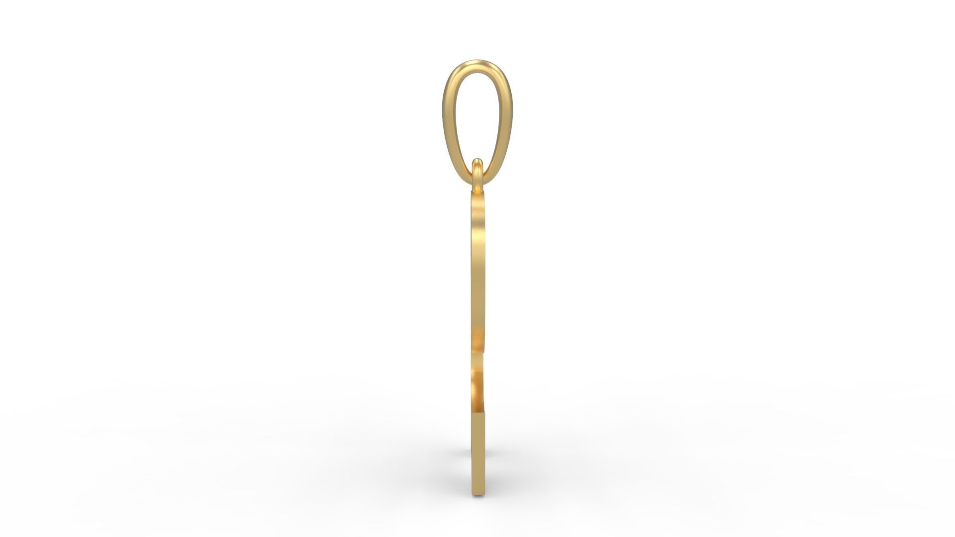 Initial Letters Pendant Mollie Rocky R 3D print model_2