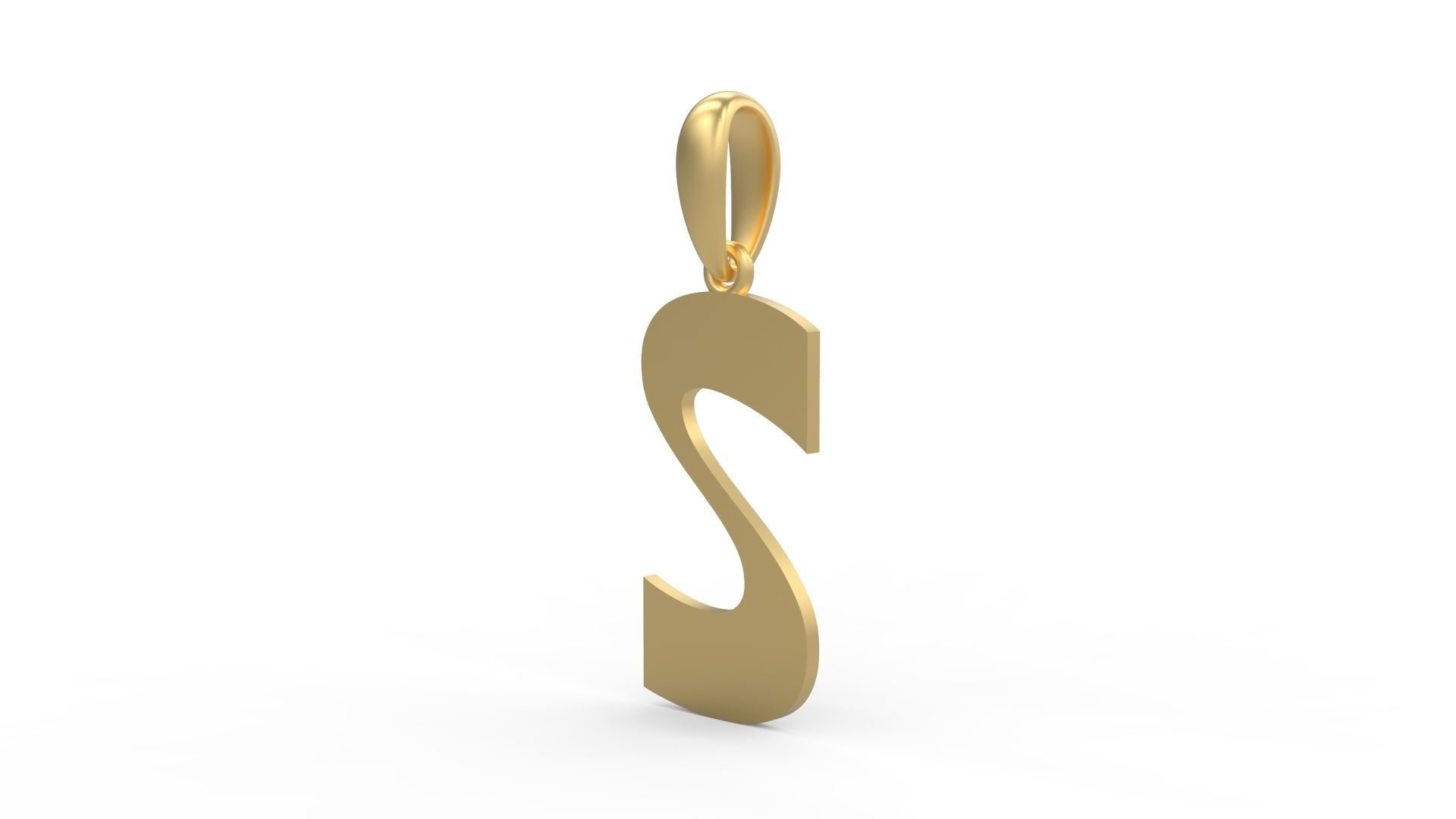 Initial Letters Pendant Mollie Rocky S 3D print model_1