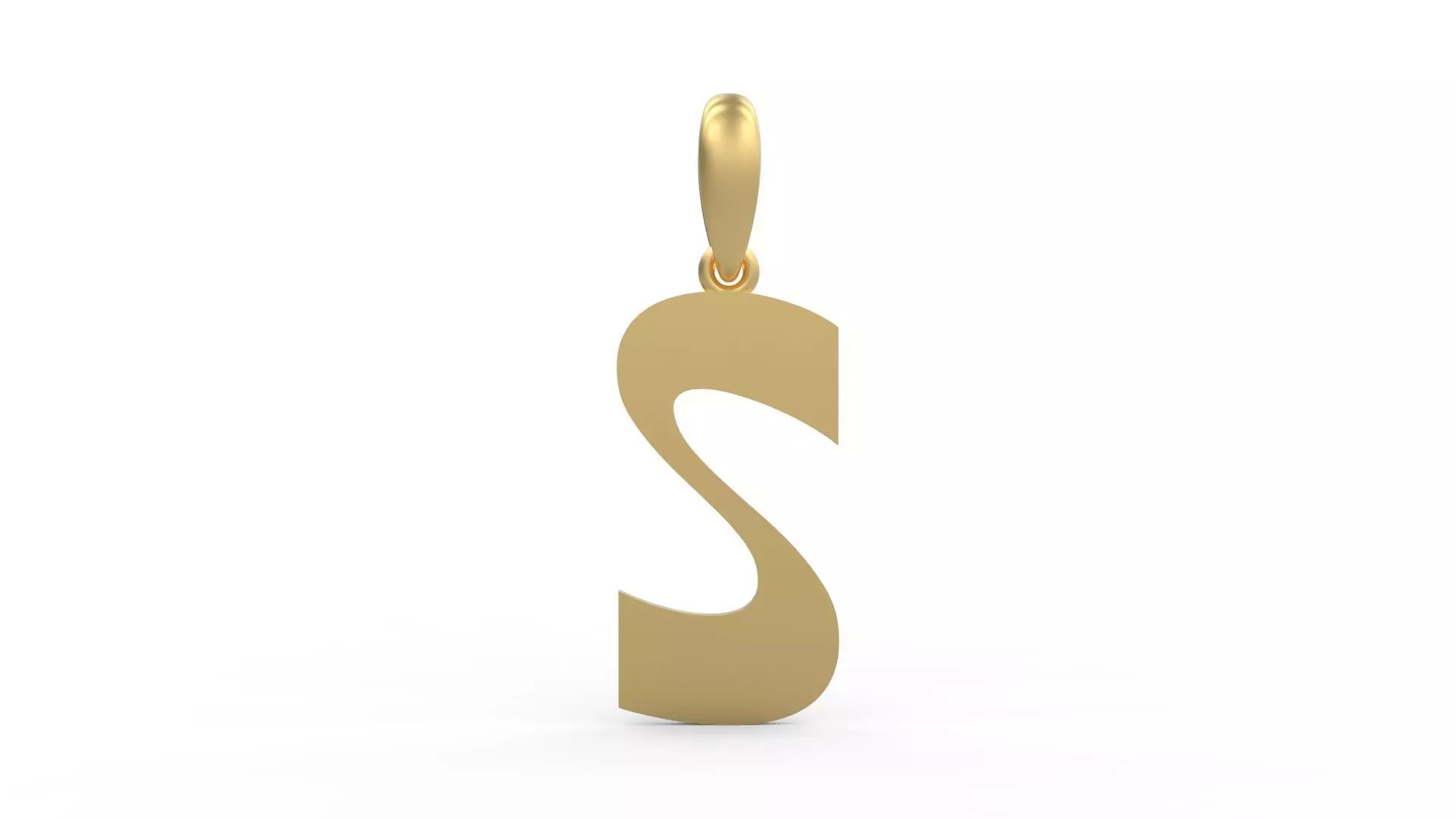 Initial Letters Pendant Mollie Rocky S 3D print model_0
