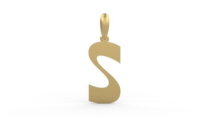 Initial Letters Pendant Mollie Rocky S 3D print model