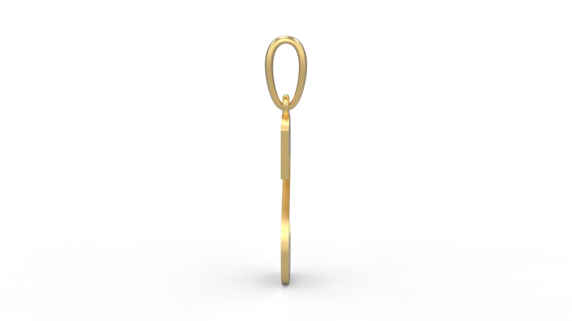 Initial Letters Pendant Mollie Rocky S 3D print model_2