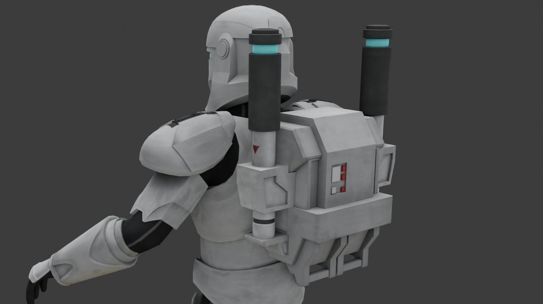 Republic Commando Clone Wars  Low-poly 3D model_3