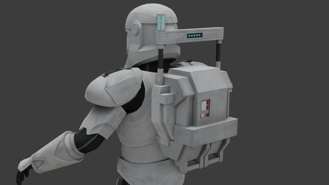 Republic Commando Clone Wars  Low-poly 3D model_4