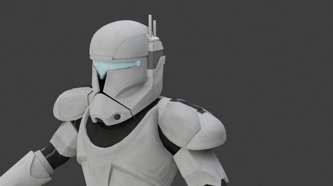 Republic Commando Clone Wars  Low-poly 3D model_6