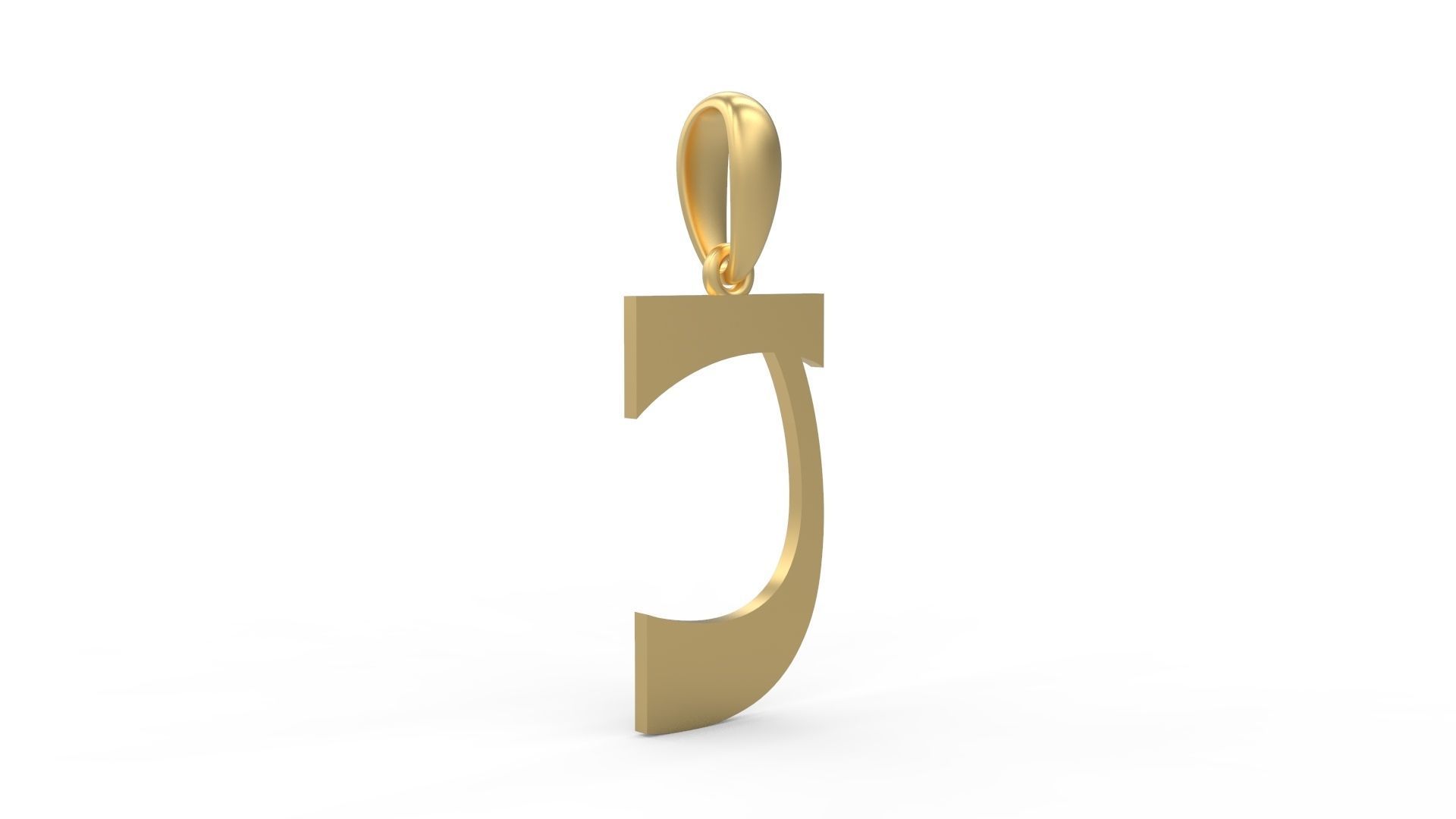 Initial Letters Pendant Mollie Rocky T 3D print model_3