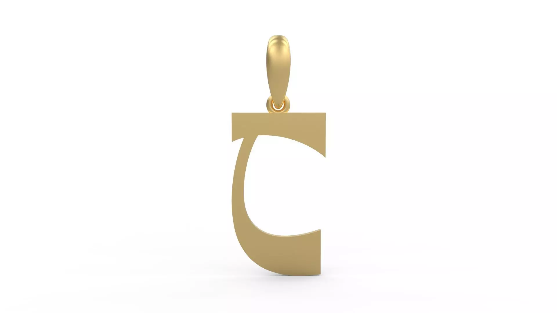 Initial Letters Pendant Mollie Rocky T 3D print model_0