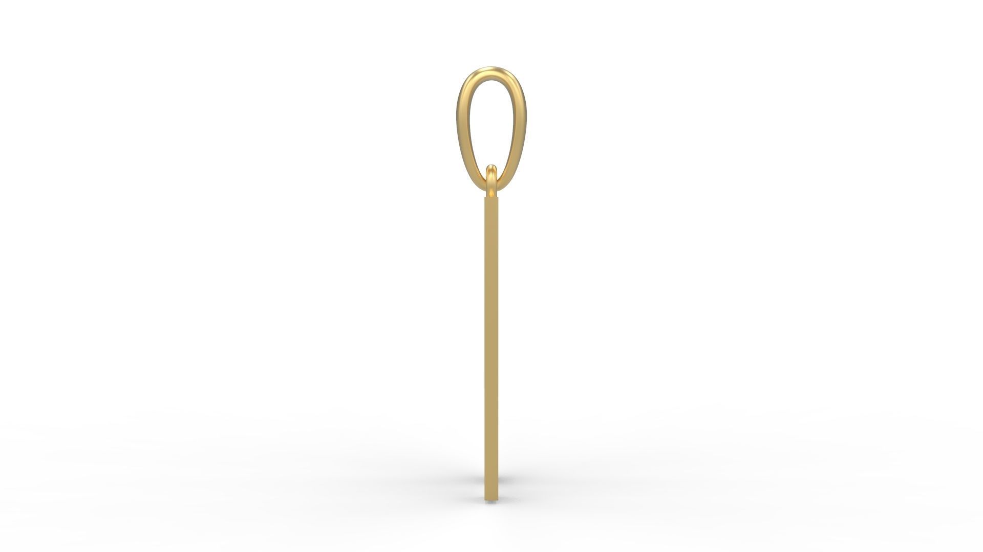 Initial Letters Pendant Mollie Rocky U 3D print model_2