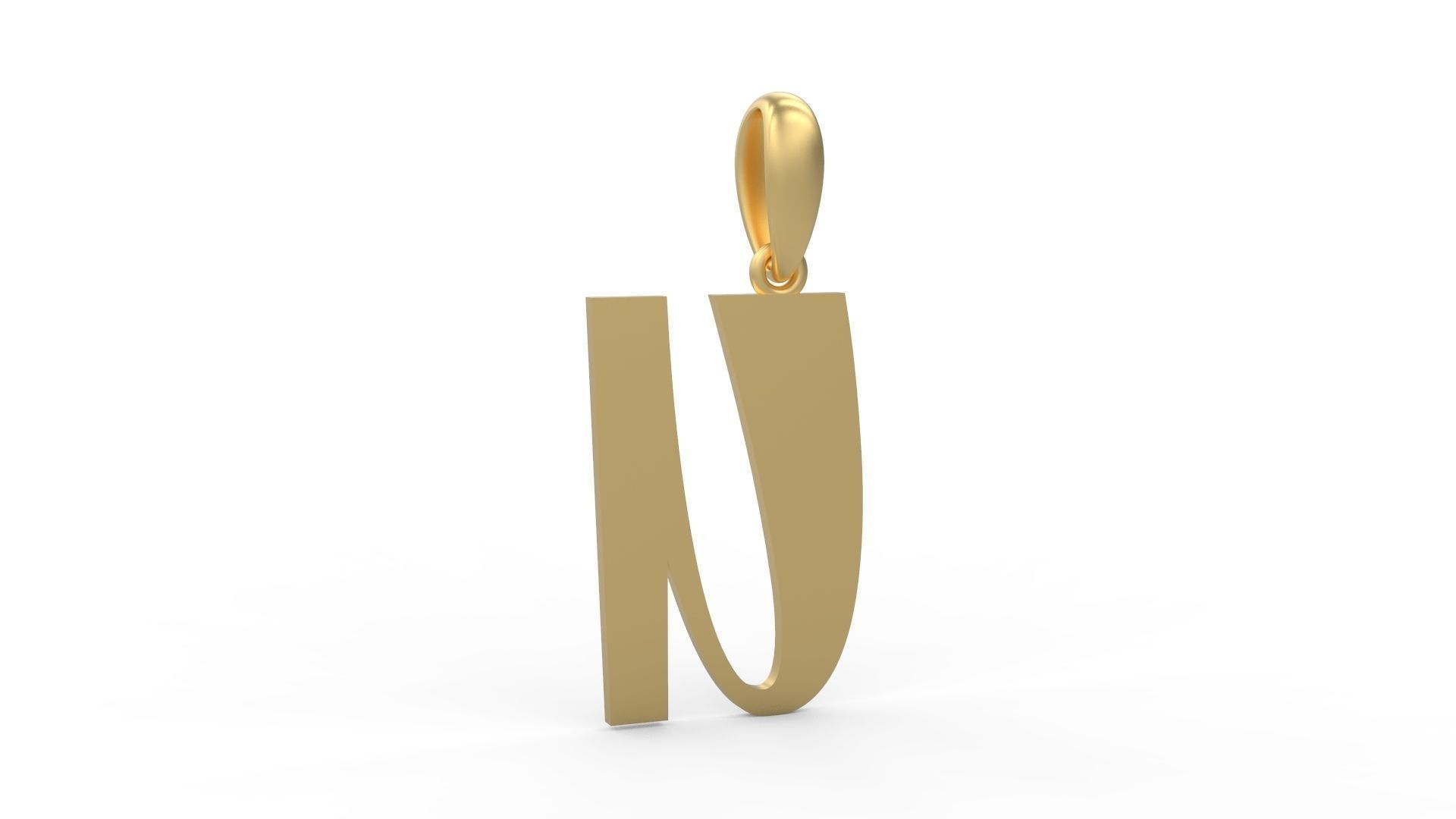 Initial Letters Pendant Mollie Rocky U 3D print model_3