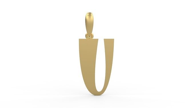 Initial Letters Pendant Mollie Rocky V 3D print model