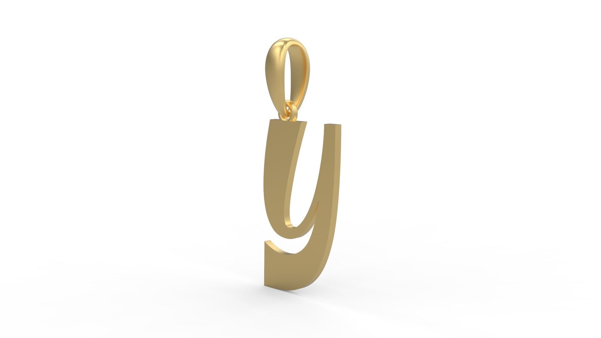 Initial Letters Pendant Mollie Rocky Y 3D print model_1