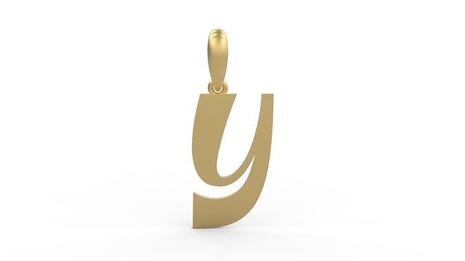 Initial Letters Pendant Mollie Rocky Y 3D print model