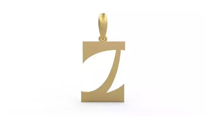 Initial Letters Pendant Mollie Rocky Z 3D print model