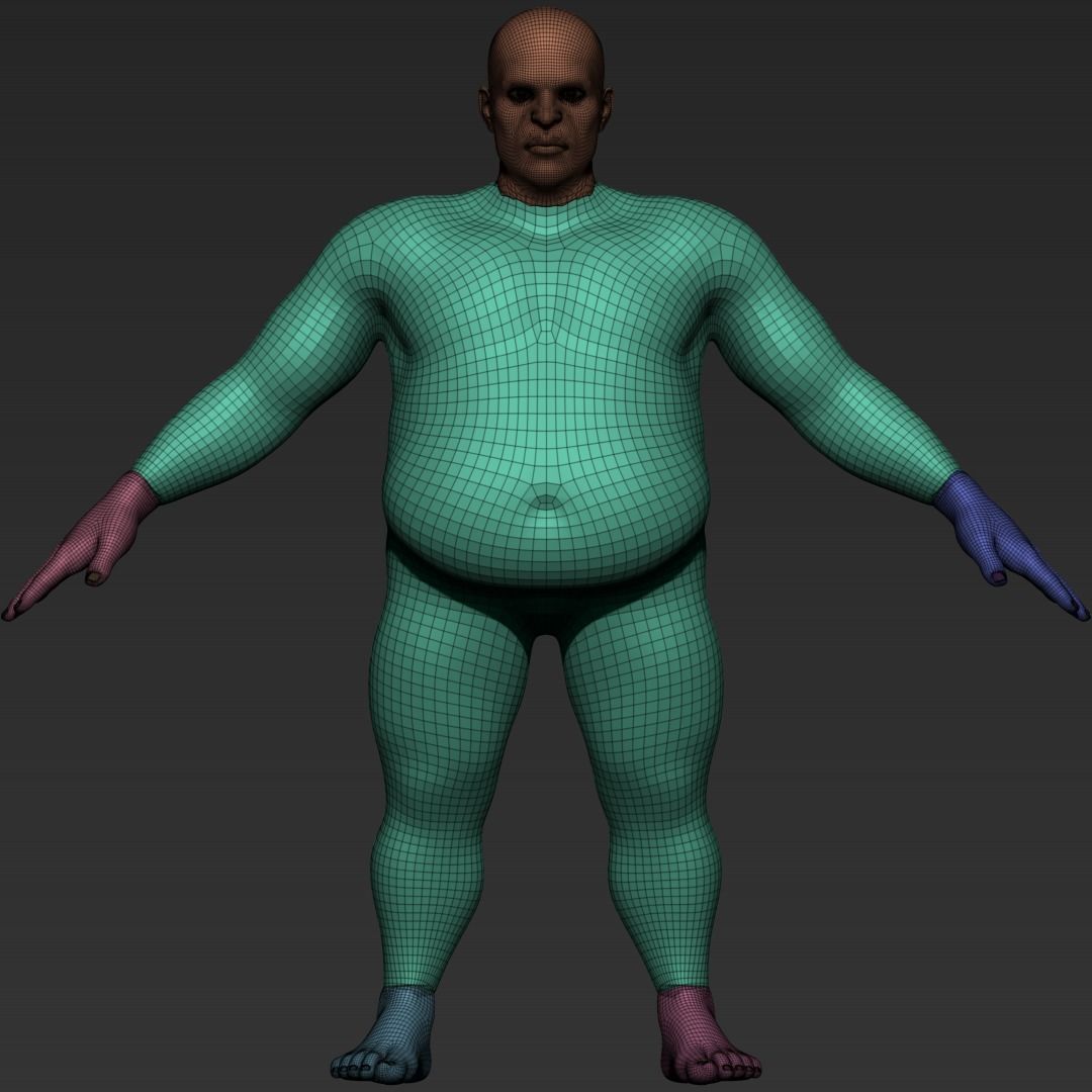 Stylized Gnome Base Mesh 3D model_3