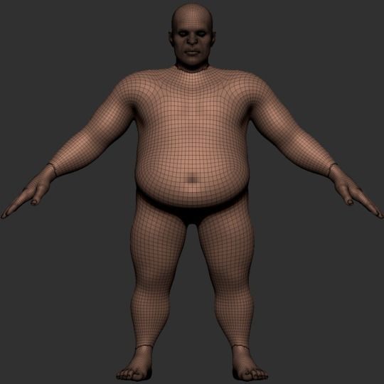 Stylized Gnome Base Mesh 3D model_12