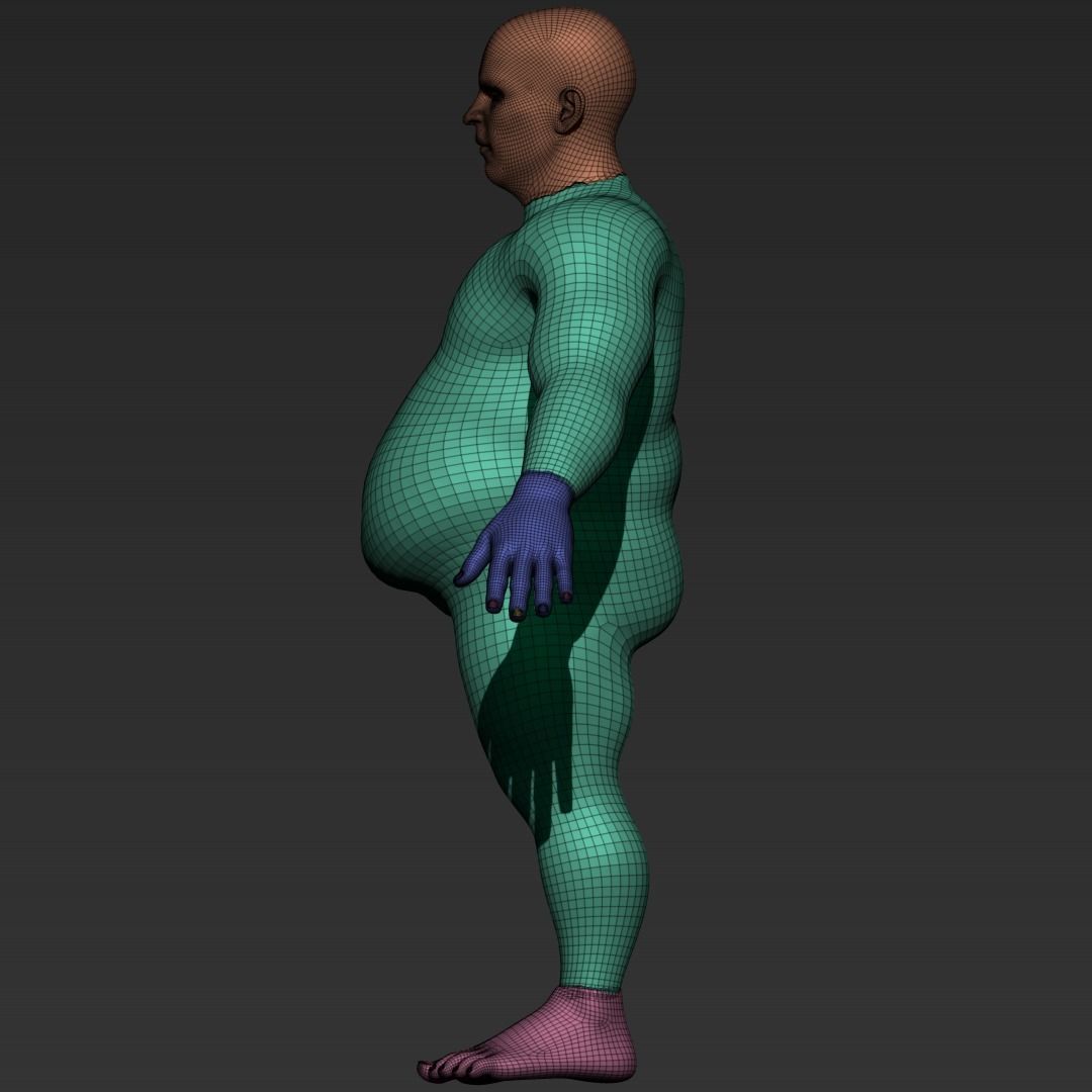 Stylized Gnome Base Mesh 3D model_4