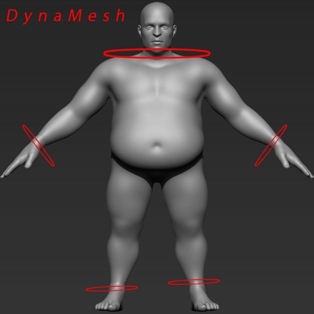 Stylized Gnome Base Mesh 3D model_2