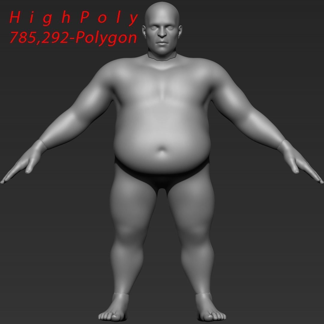 Stylized Gnome Base Mesh 3D model_0