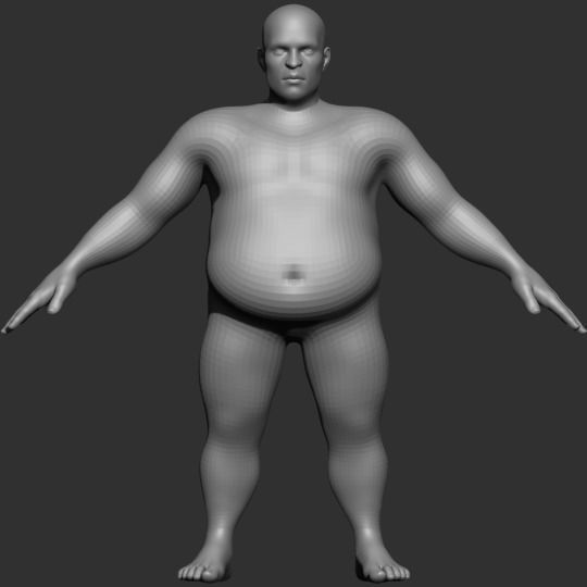 Stylized Gnome Base Mesh 3D model_11