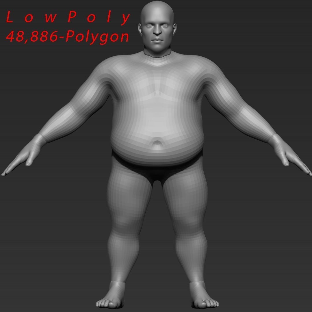 Stylized Gnome Base Mesh 3D model_1