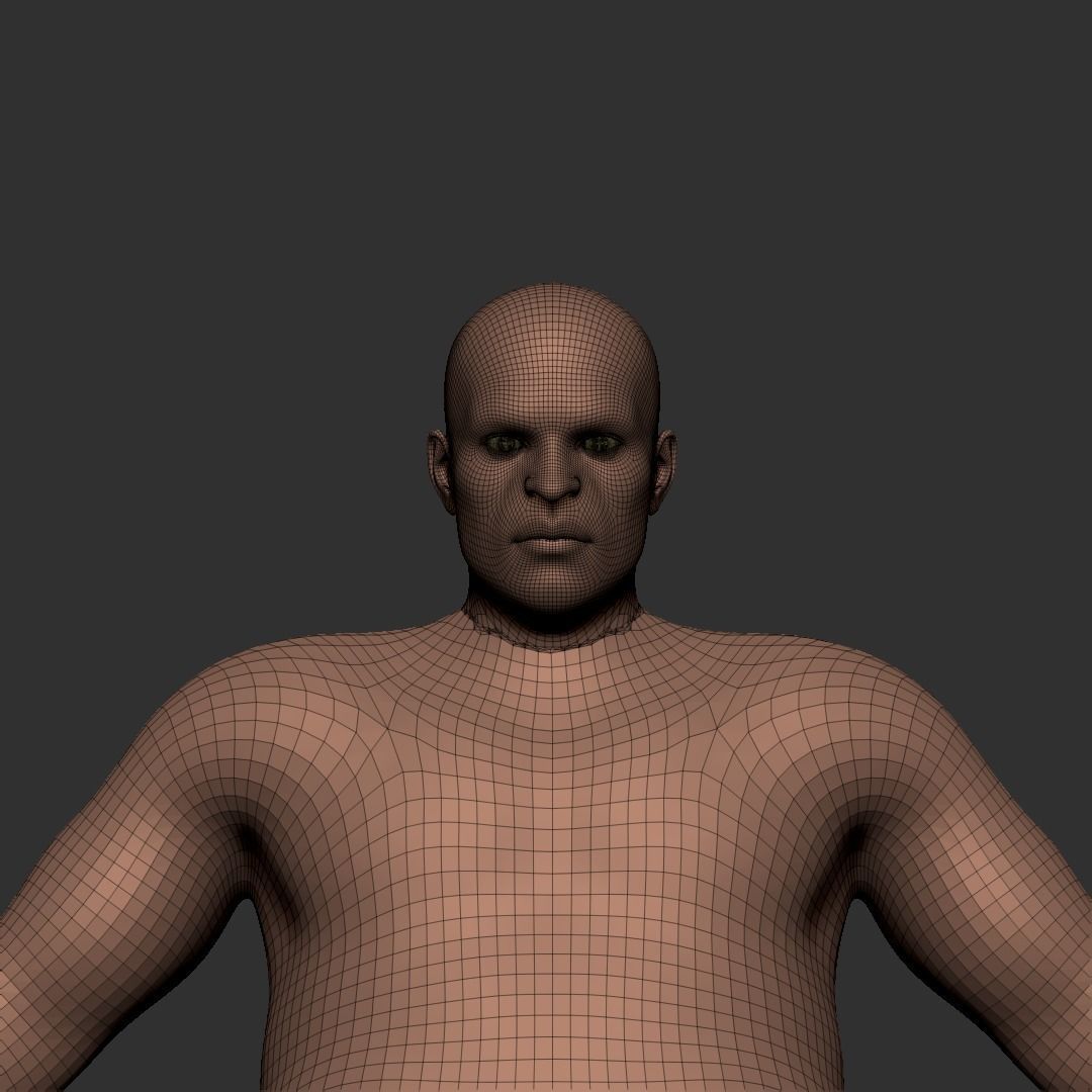 Stylized Gnome Base Mesh 3D model_14