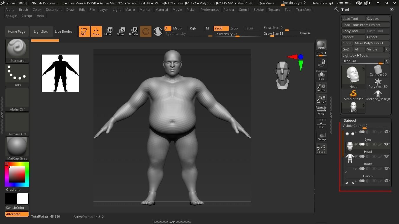 Stylized Gnome Base Mesh 3D model_10