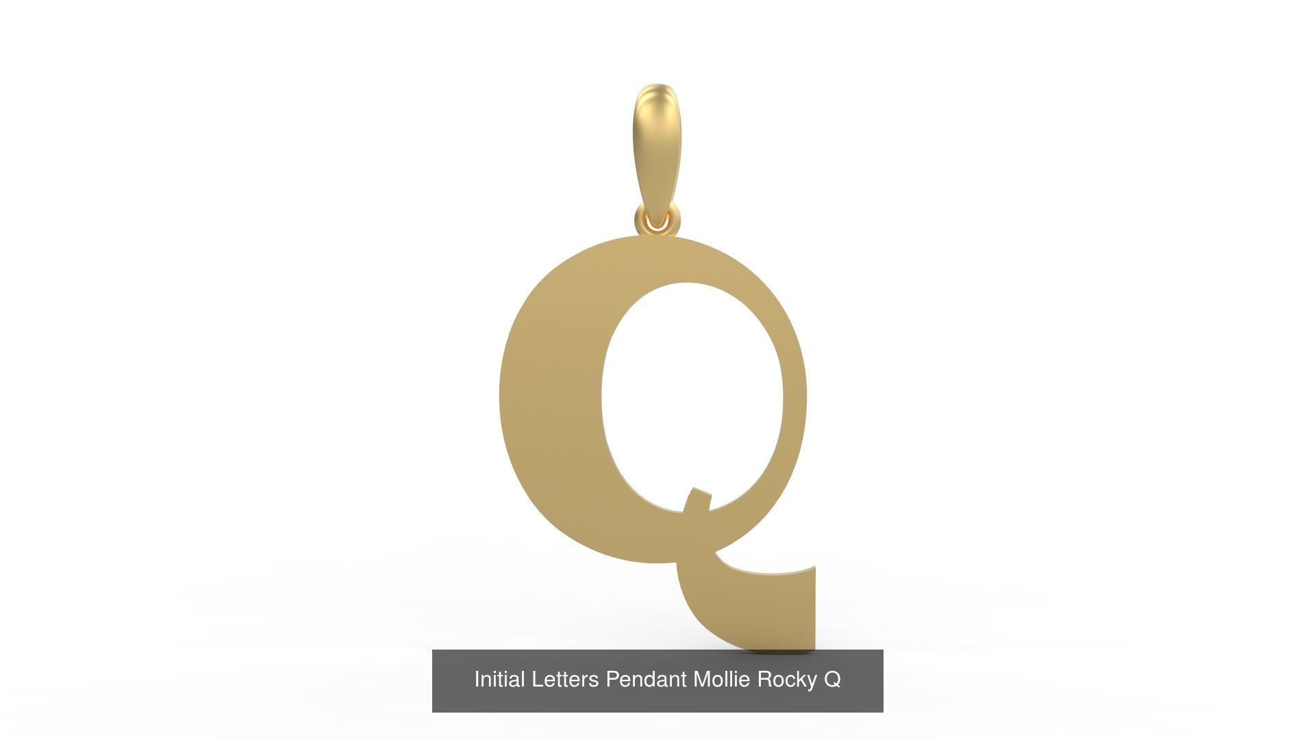 Initial Letters Pendant Alphabets Mollie Rocky 3D Model Collection_19